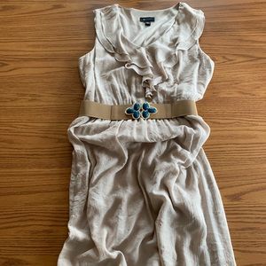 Linen/gauzy maxi dress